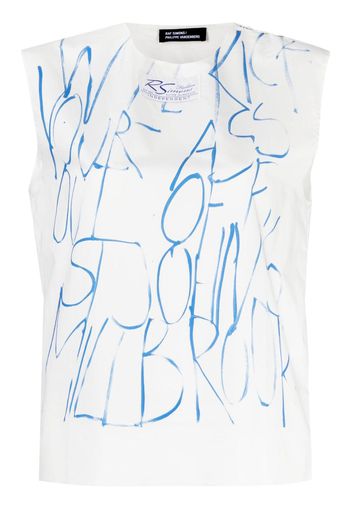 Raf Simons graphic-print tank top - Weiß