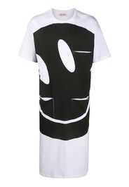 Raf Simons Langes T-Shirt mit Smiley-Print - Weiß