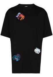 Raf Simons RAF PRNT PKT HOLES OS SS TEE BLK - Schwarz