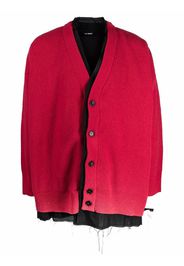 Raf Simons layered wool cardigan - Rot