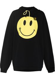 Raf Simons RAF SMILEY 50TH ANN LRG CHST PRNT HD SWT - Schwarz