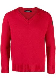 Raf Simons V-neck knitted jumper - Rot