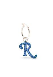 Raf Simons crystal-embellished logo earring - Blau