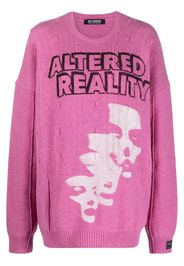 Raf Simons Merinopullover mit Intarsien-Muster - Rosa