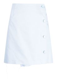 Raf Simons frayed-hem denim miniskirt - Blau