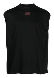 Raf Simons logo-print cotton vest top - Schwarz