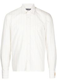 Raf Simons stripe-print long-sleeve shirt - Weiß