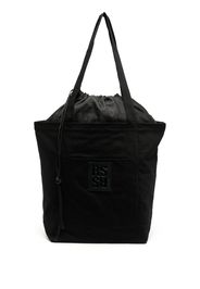 Raf Simons logo-patch cotton tote bag - Schwarz