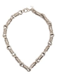 Raf Simons knot links chain necklace - Silber