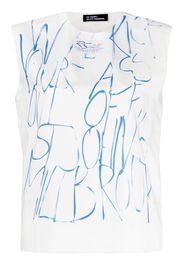 Raf Simons graphic-print tank top - Weiß