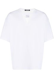 Raf Simons T-Shirt mit Mesh-Einsatz - Weiß
