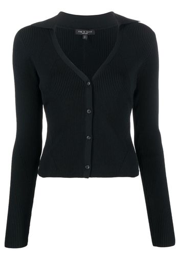 Rag & Bone Gerippter Cardigan - Schwarz