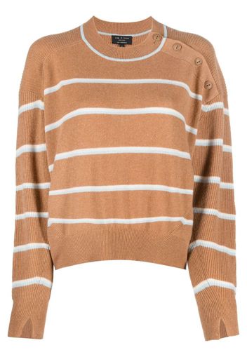 Rag & Bone striped cashmere jumper - Braun