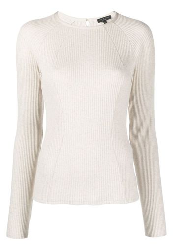 Rag & Bone Echo ribbed long-sleeve T-shirt - Nude