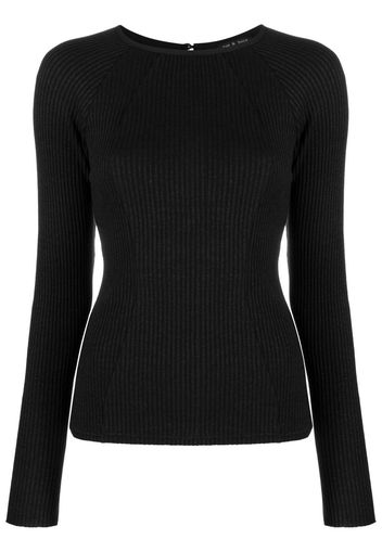 Rag & Bone Echo ribbed long-sleeve T-shirt - Schwarz