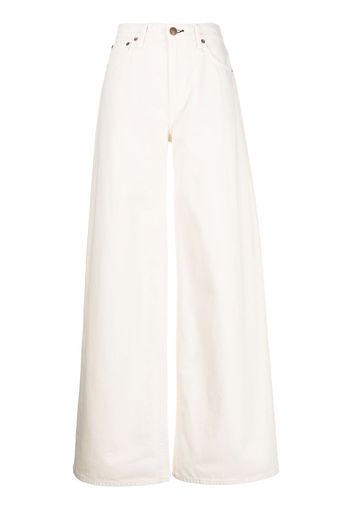 rag & bone high-waisted wide-leg jeans - Weiß