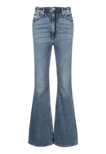 rag & bone high-waisted flared jeans - Blau