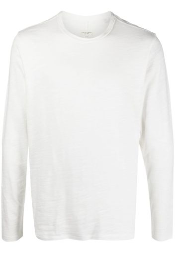 rag & bone long-sleeve cotton T-shirt - Weiß