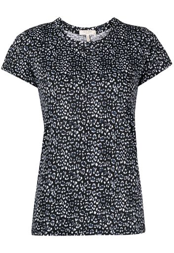 rag & bone leopard-print short-sleeved T-shirt - Schwarz