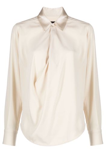 rag & bone buttoned satin-finish shirt - Nude