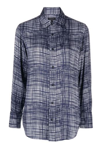 rag & bone checked silk blend shirt - Weiß