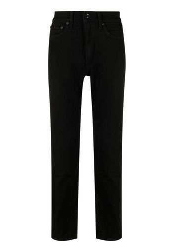 rag & bone mid-rise slim-cut jeans - Schwarz