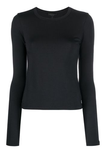 rag & bone long-sleeve modal T-shirt - Schwarz