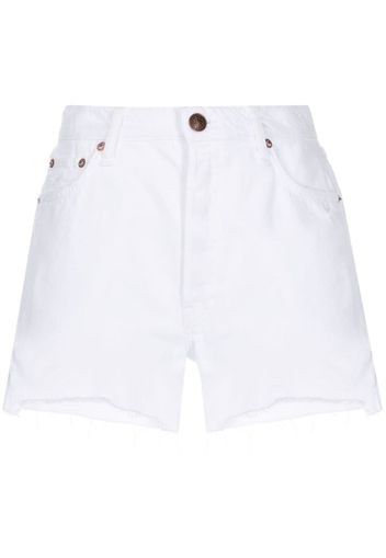 rag & bone Ausgefranste Jeans-Shorts - Weiß