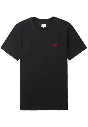 rag & bone logo-embroidered cotton T-shirt - Schwarz