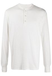 Rag & Bone Langarmshirt mit Henley-Kragen - Weiß