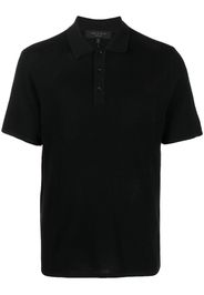 rag & bone short-sleeve knitted polo shirt - Schwarz