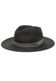 rag & bone logo-plaque woven Panama hat - Schwarz