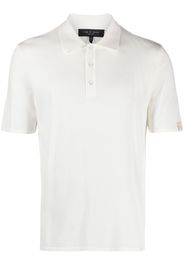 rag & bone Harvey ribbed-knit polo shirt - Weiß