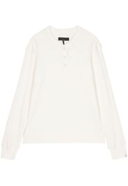 rag & bone waffle-knit long-sleeve T-shirt - Weiß