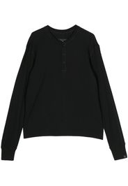 rag & bone Klassisches Henley-Hemd - Schwarz