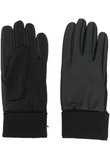 Rains Handschuhe mit geripptem Detail - Schwarz