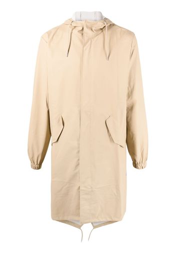 Rains Fishtail drawstring-hood coated parka - Nude