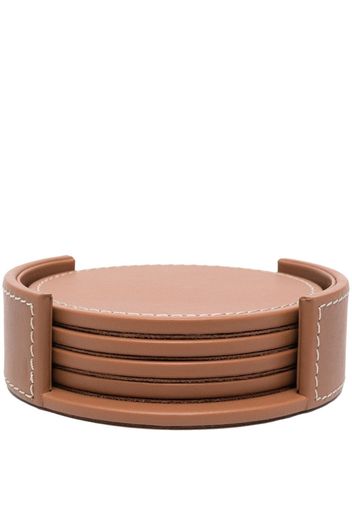 Ralph Lauren Home Wyatt leather coasters - Braun