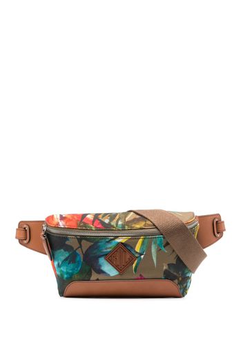 Ralph Lauren Purple Label floral-print canvas belt bag - Braun