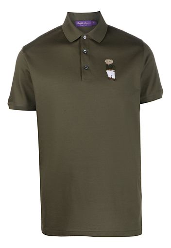 Ralph Lauren Purple Label embroidered-bear polo shirt - Grün