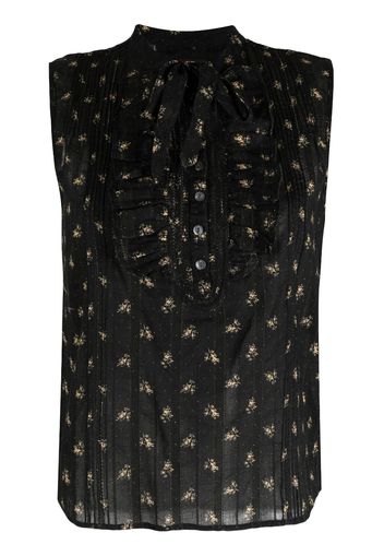 Ralph Lauren RRL patterned-jacquard sleeveless blouse - Schwarz