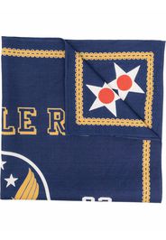 Ralph Lauren RRL logo print cotton scarf - Blau