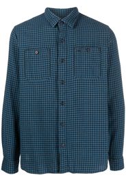Ralph Lauren RRL check-pattern long-sleeve shirt - Blau