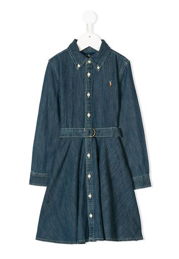 Ralph Lauren Kids Kleid aus Denim - Blau