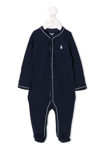 Ralph Lauren Kids Pyjama mit Logo-Stickerei - Blau