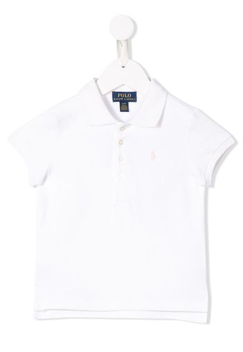 Ralph Lauren Kids Poloshirt mit Logo-Stickerei - Weiß