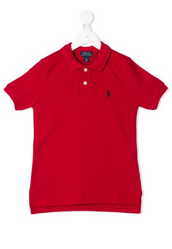 Ralph Lauren Kids Poloshirt mit Logo-Stickerei - Rot