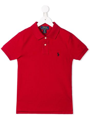 Ralph Lauren Kids Poloshirt mit Logo-Stickerei - Rot