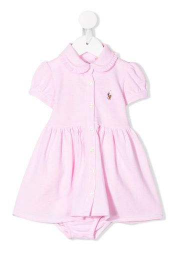 Ralph Lauren Kids Kleid mit Bubikragen - Rosa