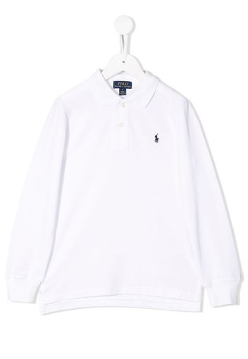 Ralph Lauren Kids Poloshirt mit Logo-Stickerei - Weiß